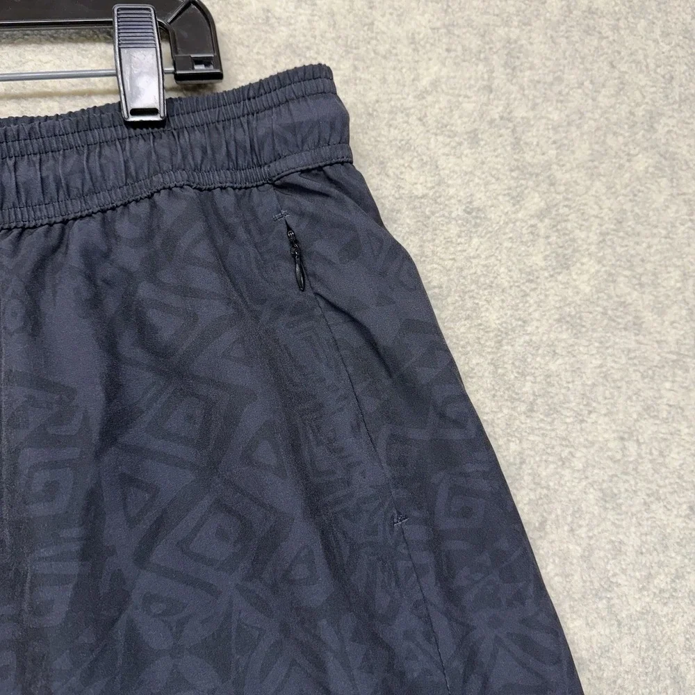 Maamgic‎ Mens Swim Trunks Lot of 2 XXL Lined Black Print Gray Camo Shorts